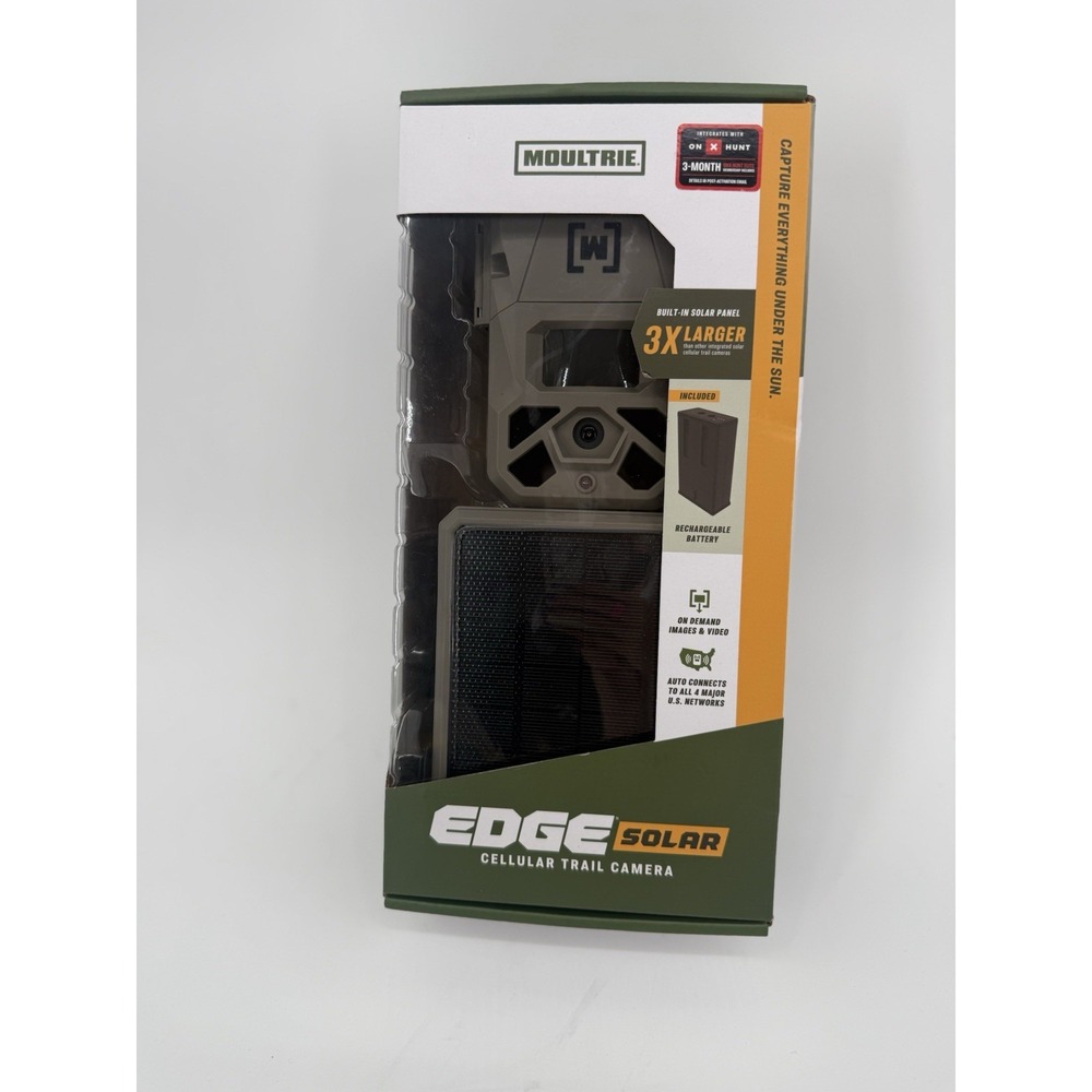 Moultrie Edge Solar Cellular‎ Trail Camera Rechargeable Battery 40MP OPEN BOX